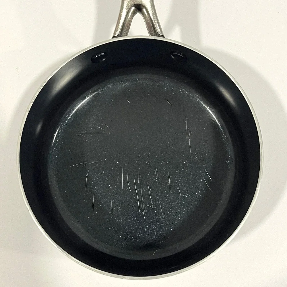 Blue Diamond Set of 3 Ceramic Non-Stick Frying Pans Pot Blue Stainless Handle